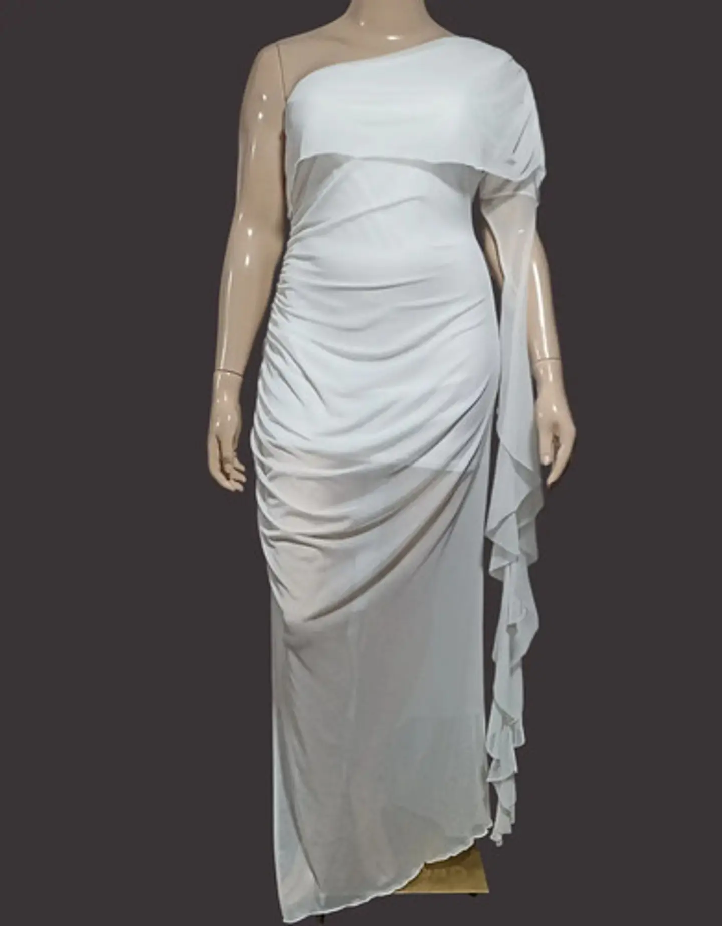 Vestido Blanco De Fiesta Importado - Tallas Grandes 2xl 5