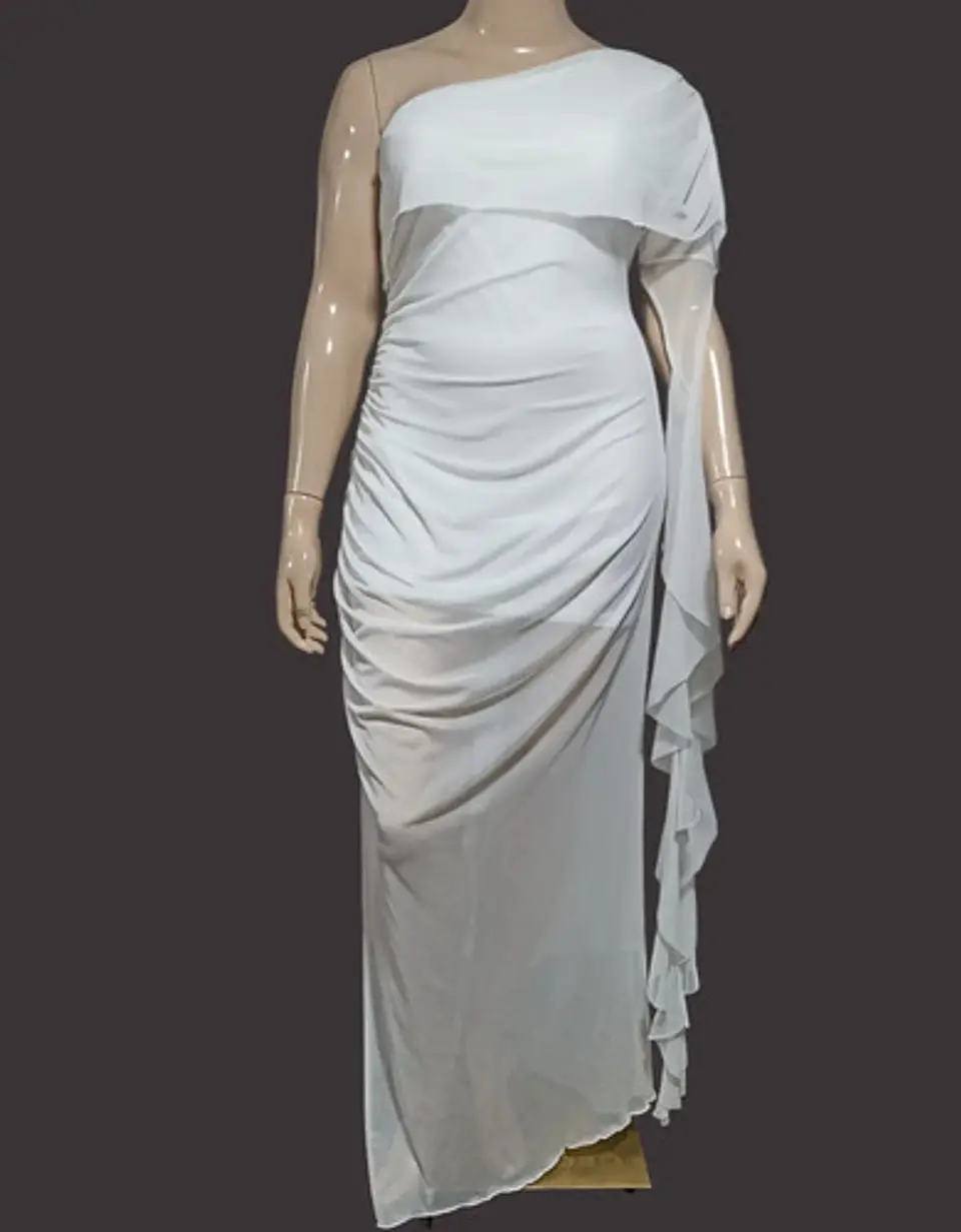 Vestido Blanco De Fiesta Importado - Tallas Grandes 2xl 5