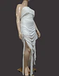 Vestido Blanco De Fiesta Importado - Tallas Grandes 2xl - Miniatura 6