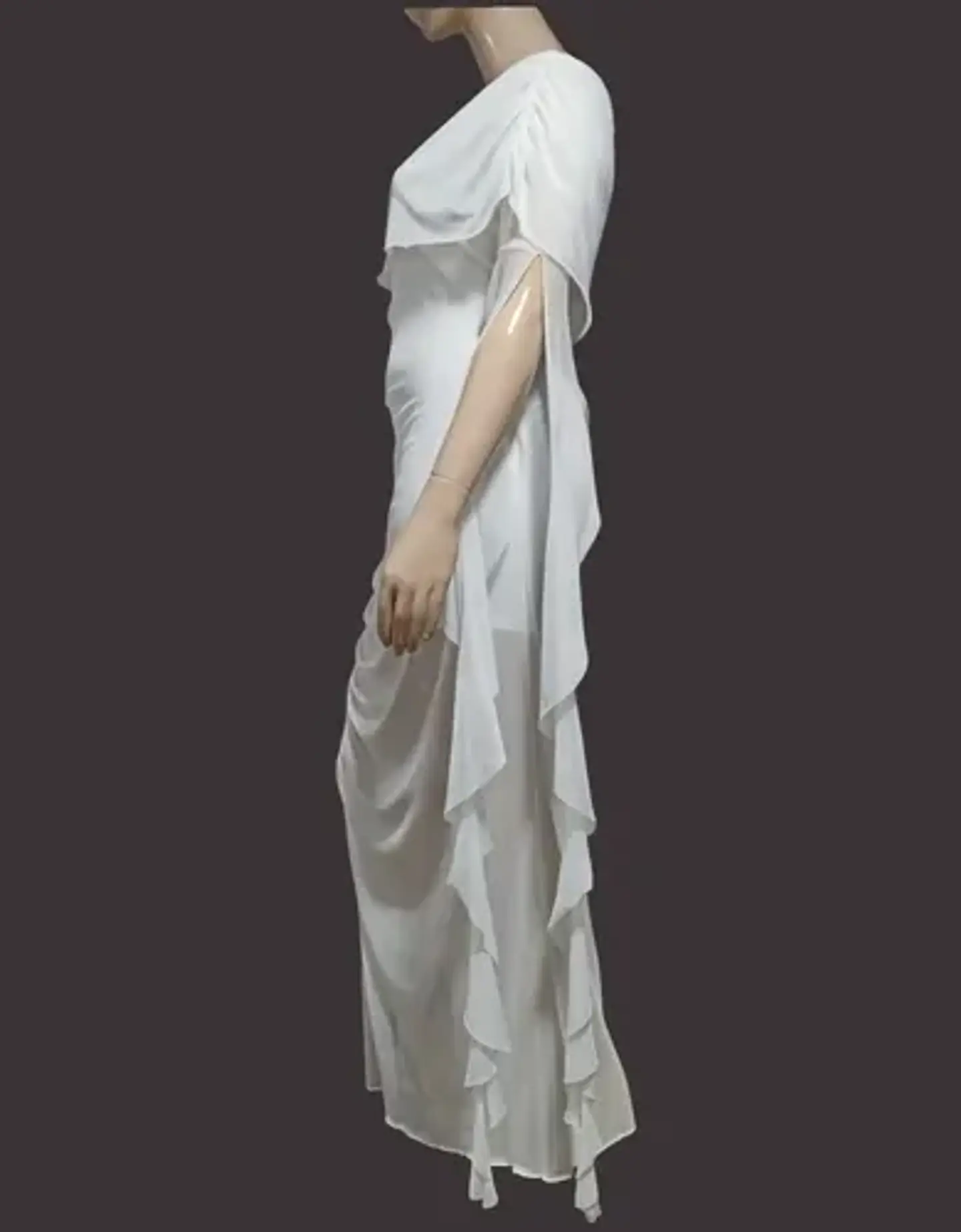 Vestido Blanco De Fiesta Importado - Tallas Grandes 2xl 7