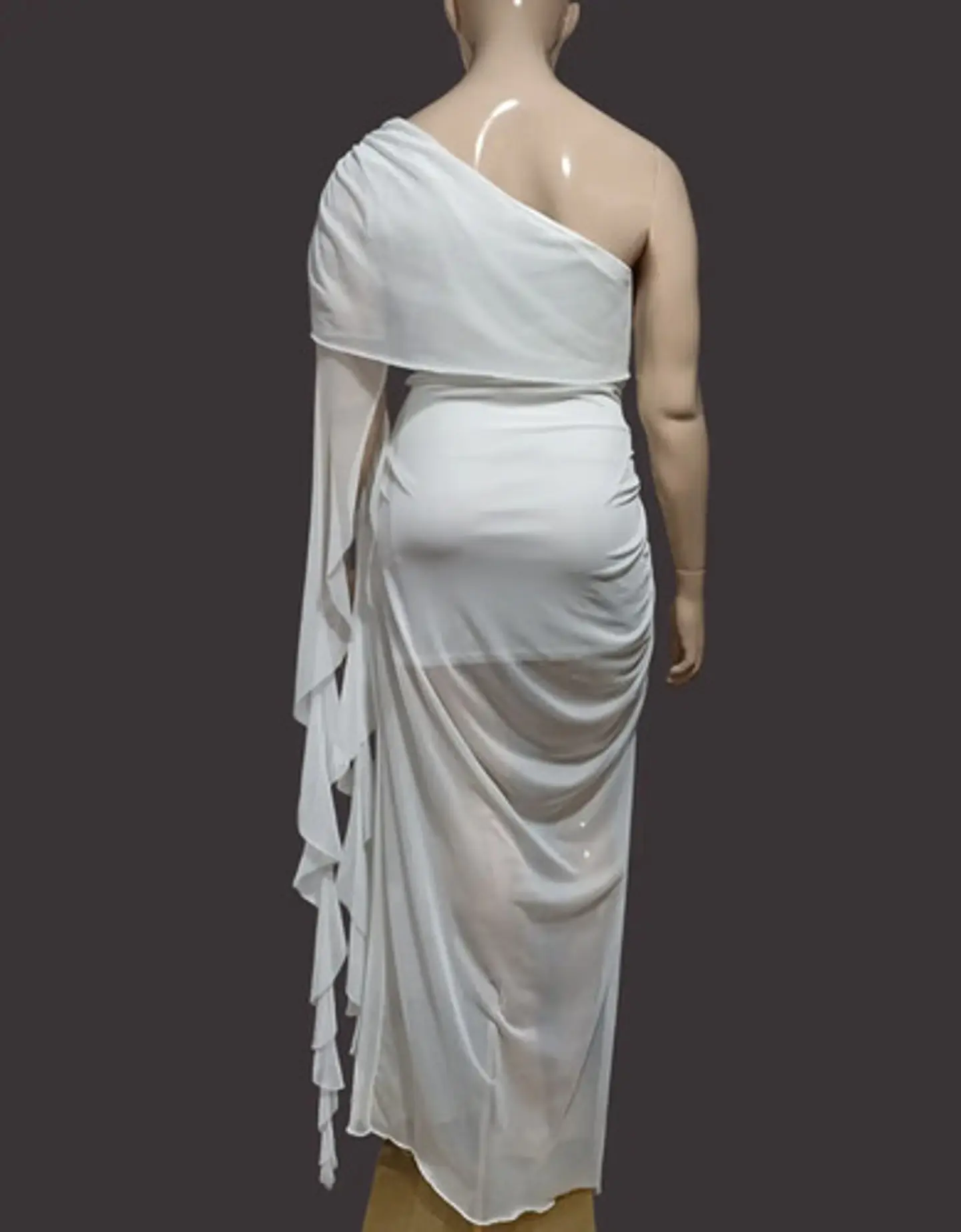 Vestido Blanco De Fiesta Importado - Tallas Grandes 2xl 8