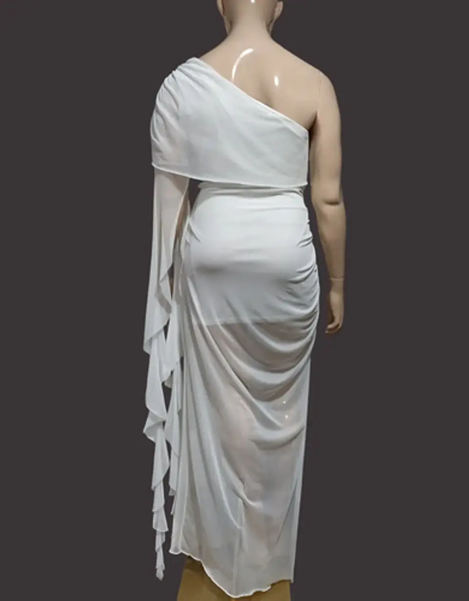Vestido Blanco De Fiesta Importado - Tallas Grandes 2xl 8