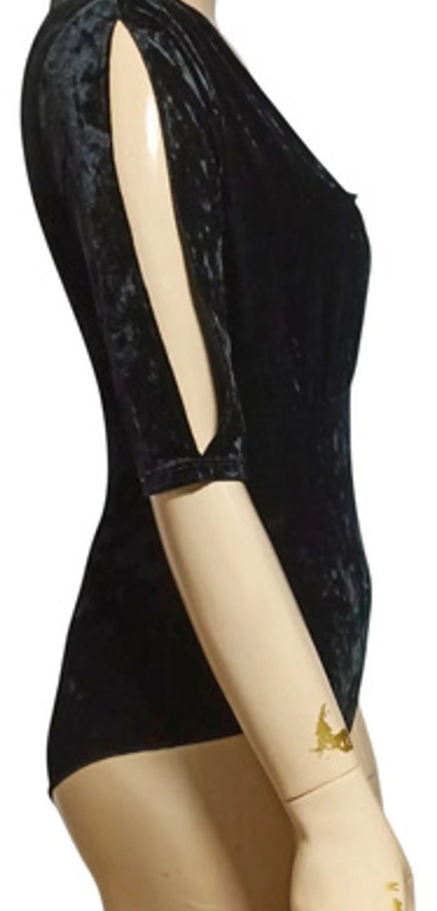 Body De Plush Con Escote Traslucido Mangas 3/4 - Talla M - L 4