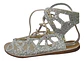 Sandalias Zara Plateadas Glitter Estilo Gladiadoras Talla 38 - Miniatura 2