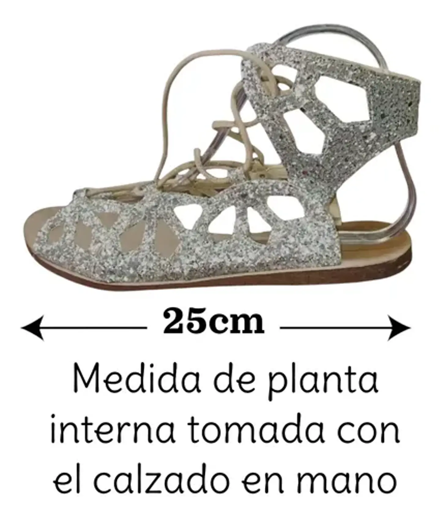 Sandalias Zara Plateadas Glitter Estilo Gladiadoras Talla 38 10