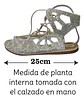 Sandalias Zara Plateadas Glitter Estilo Gladiadoras Talla 38 - Miniatura 10