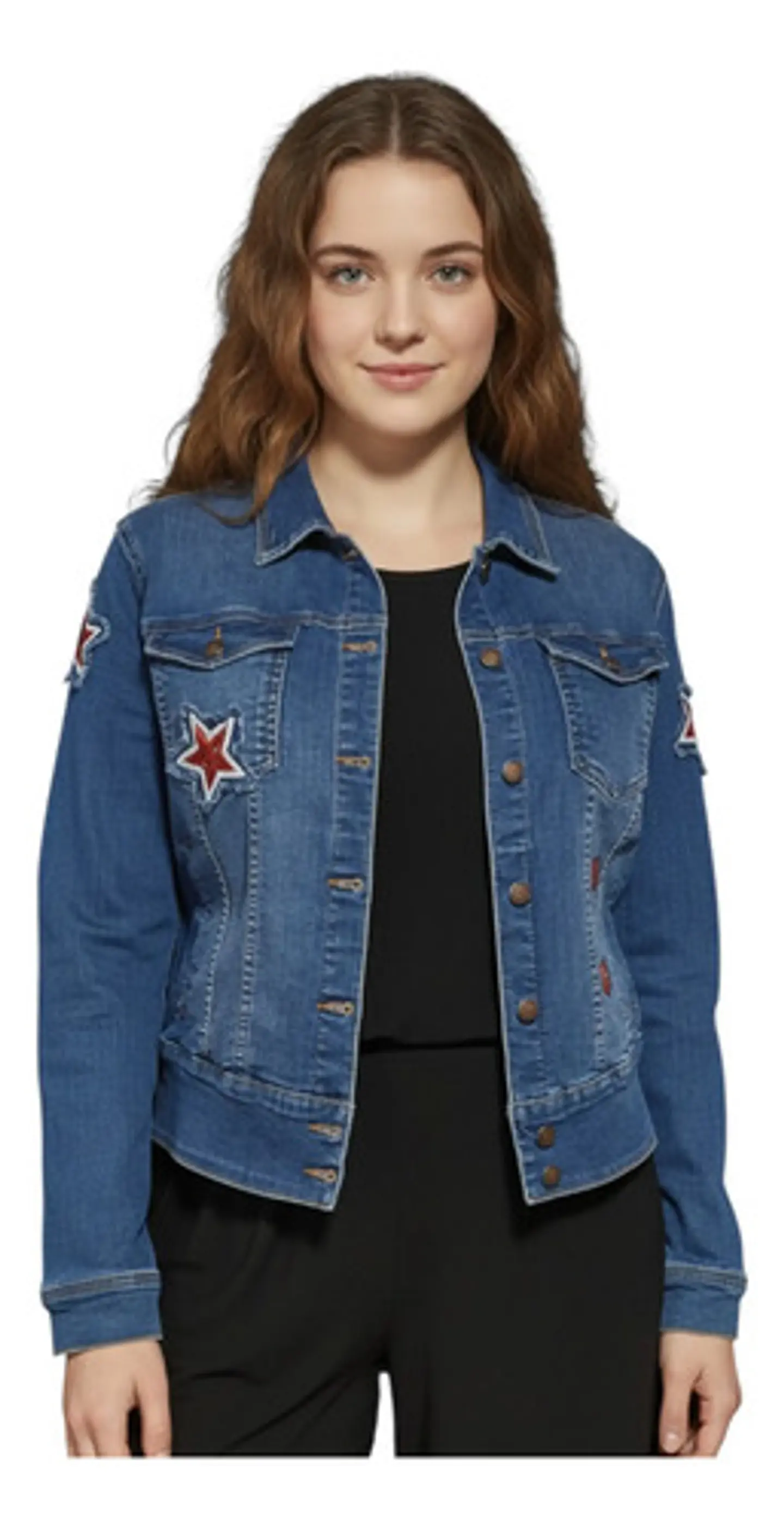 Chaqueta de Mezclilla Personalizada con Lentejuelas Diseño Betty Boop - Talla XL 2