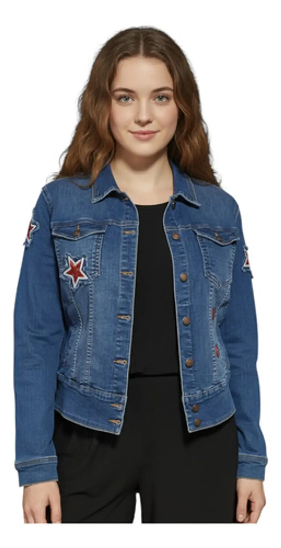 Chaqueta de Mezclilla Personalizada con Lentejuelas Diseño Betty Boop - Talla XL 2