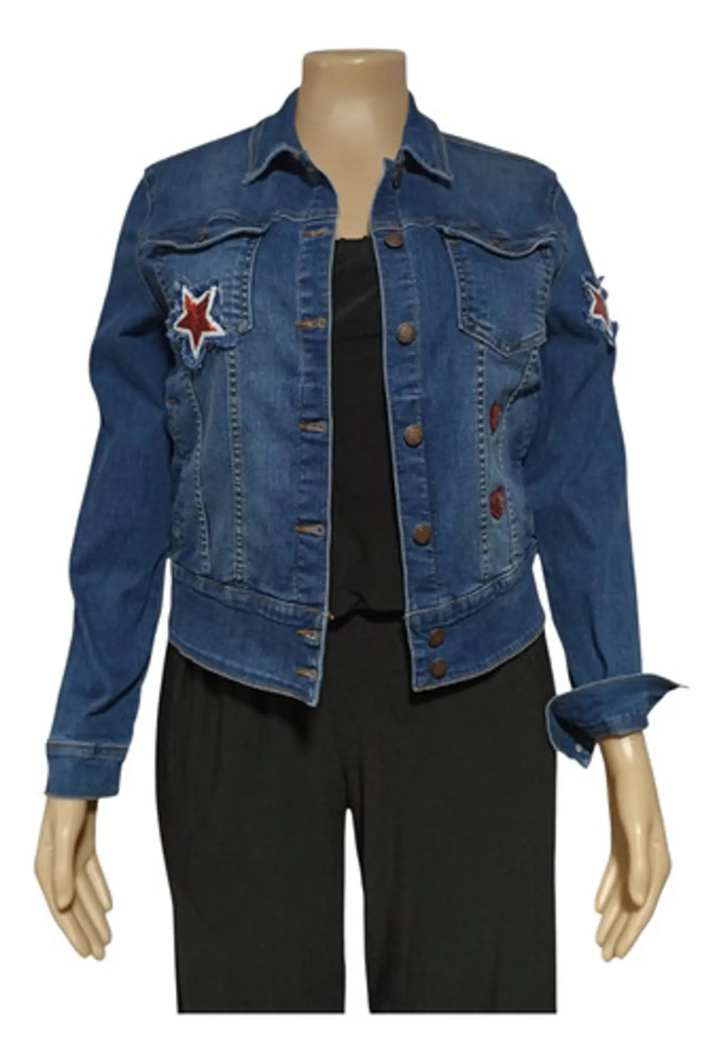 Chaqueta de Mezclilla Personalizada con Lentejuelas Diseño Betty Boop - Talla XL 3