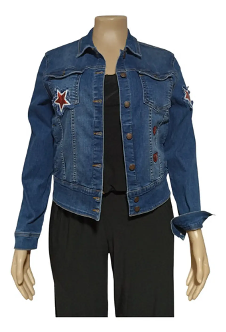 Chaqueta de Mezclilla Personalizada con Lentejuelas Diseño Betty Boop - Talla XL 3
