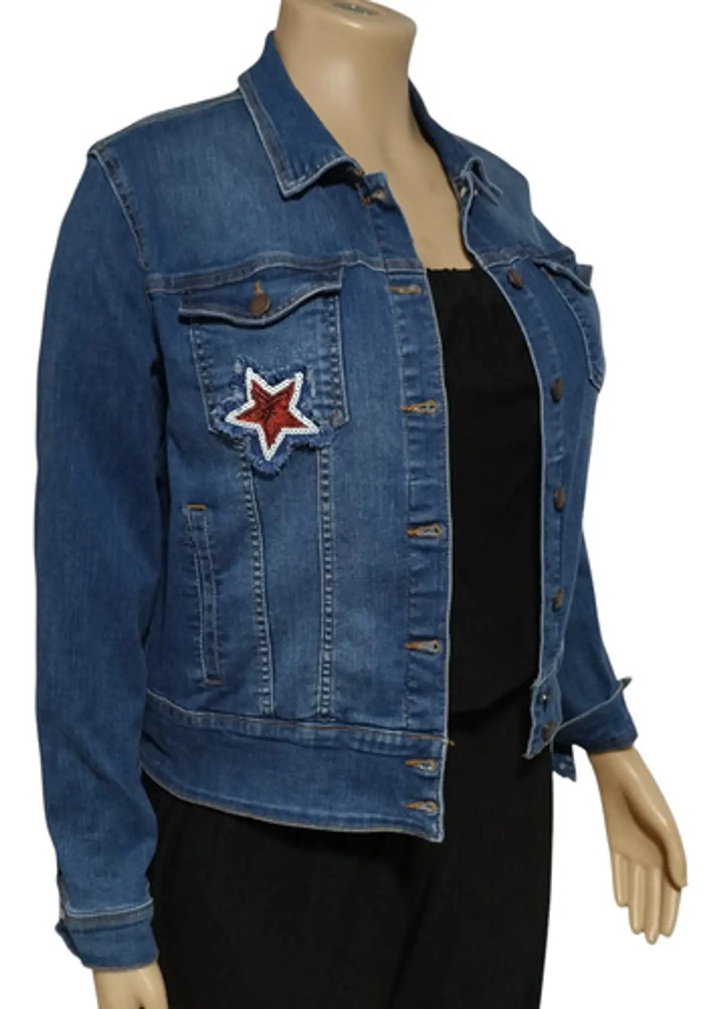 Chaqueta de Mezclilla Personalizada con Lentejuelas Diseño Betty Boop - Talla XL 4