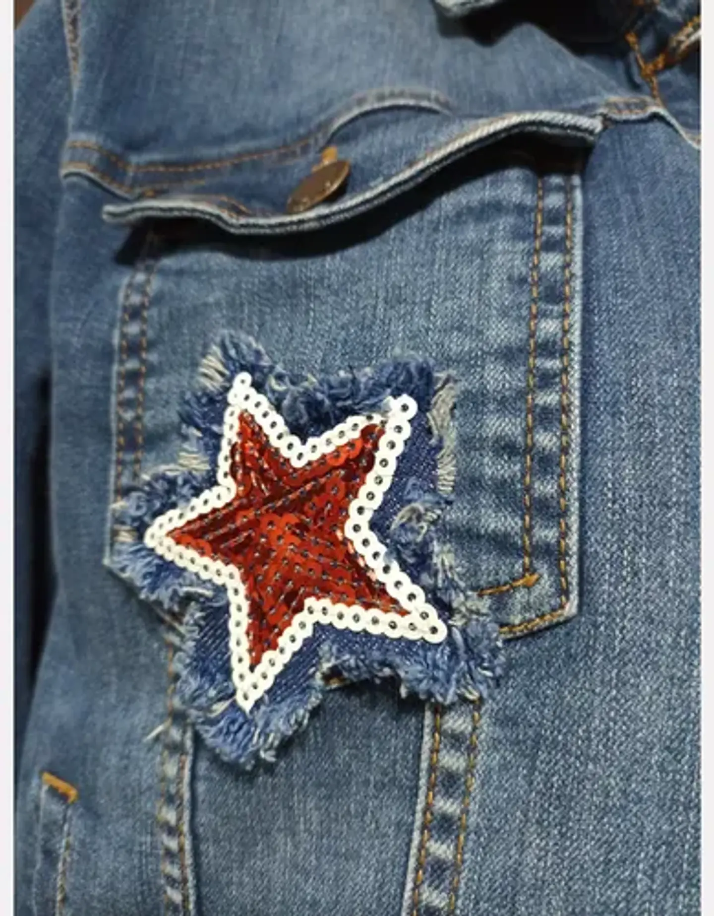 Chaqueta de Mezclilla Personalizada con Lentejuelas Diseño Betty Boop - Talla XL 8