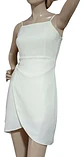 Vestido Formal Corto Blanco Marfil Atado A La Cintura - Miniatura 6