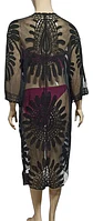 Kimono Túnica Salida De Baño De Tul Bordado - Miniatura 6