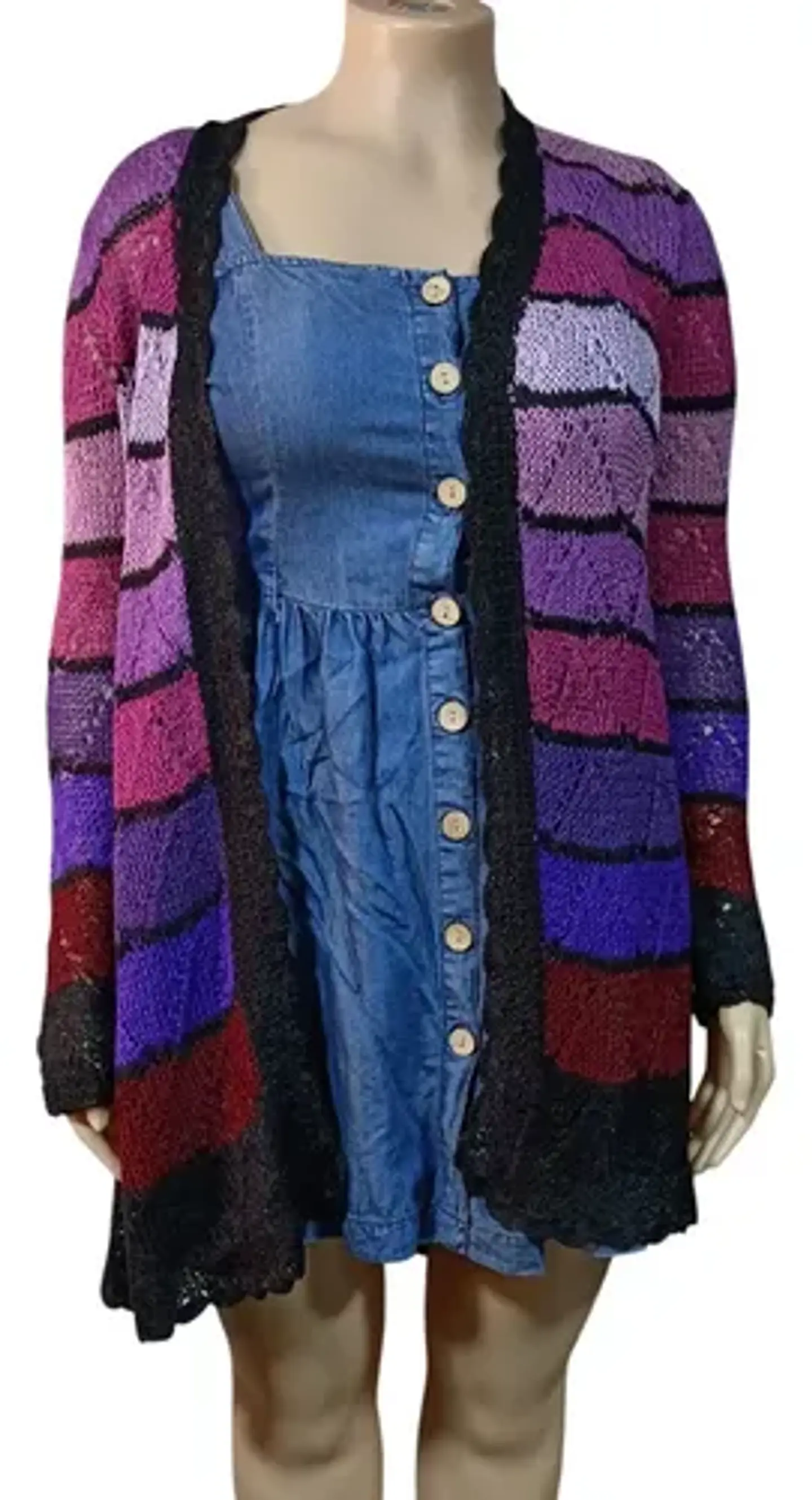 Tejido Largo de Hilo Fabricación Artesanal Talla Estándar XL-2xl 3