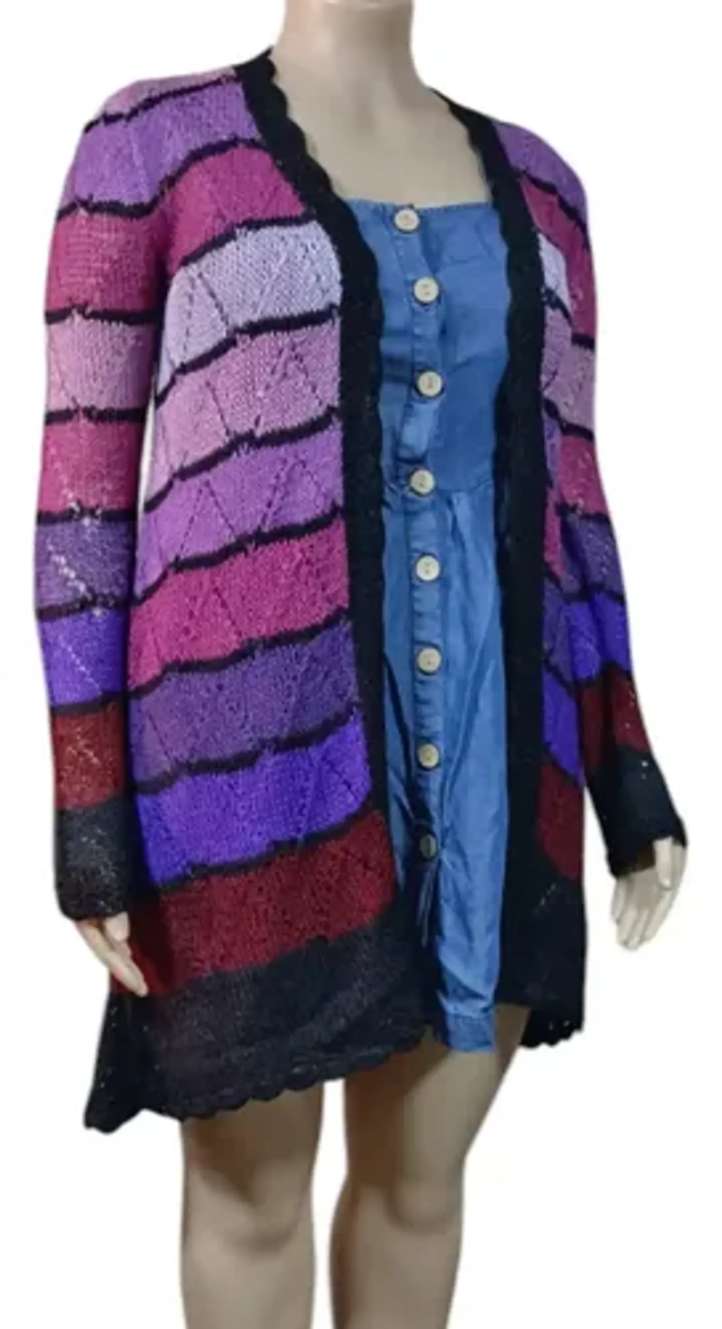 Tejido Largo de Hilo Fabricación Artesanal Talla Estándar XL-2xl 4