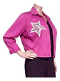 Chaqueta De Mezclilla Fucsia Con Lentejuelas Decorativas - Miniatura 4