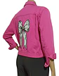 Chaqueta De Mezclilla Fucsia Con Lentejuelas Decorativas - Miniatura 6