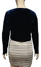 Bolero De Fiesta Azul De Terciopelo Importado Talla M - Miniatura 5