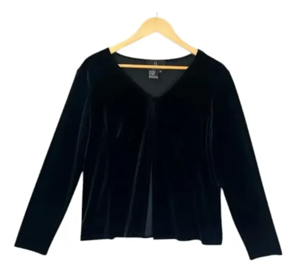 Bolero De Fiesta Azul De Terciopelo Importado Talla M 6
