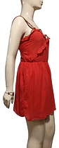 Vestido De Fiesta - Noche De Gasa Roja Marca Zara Talla L - Miniatura 4