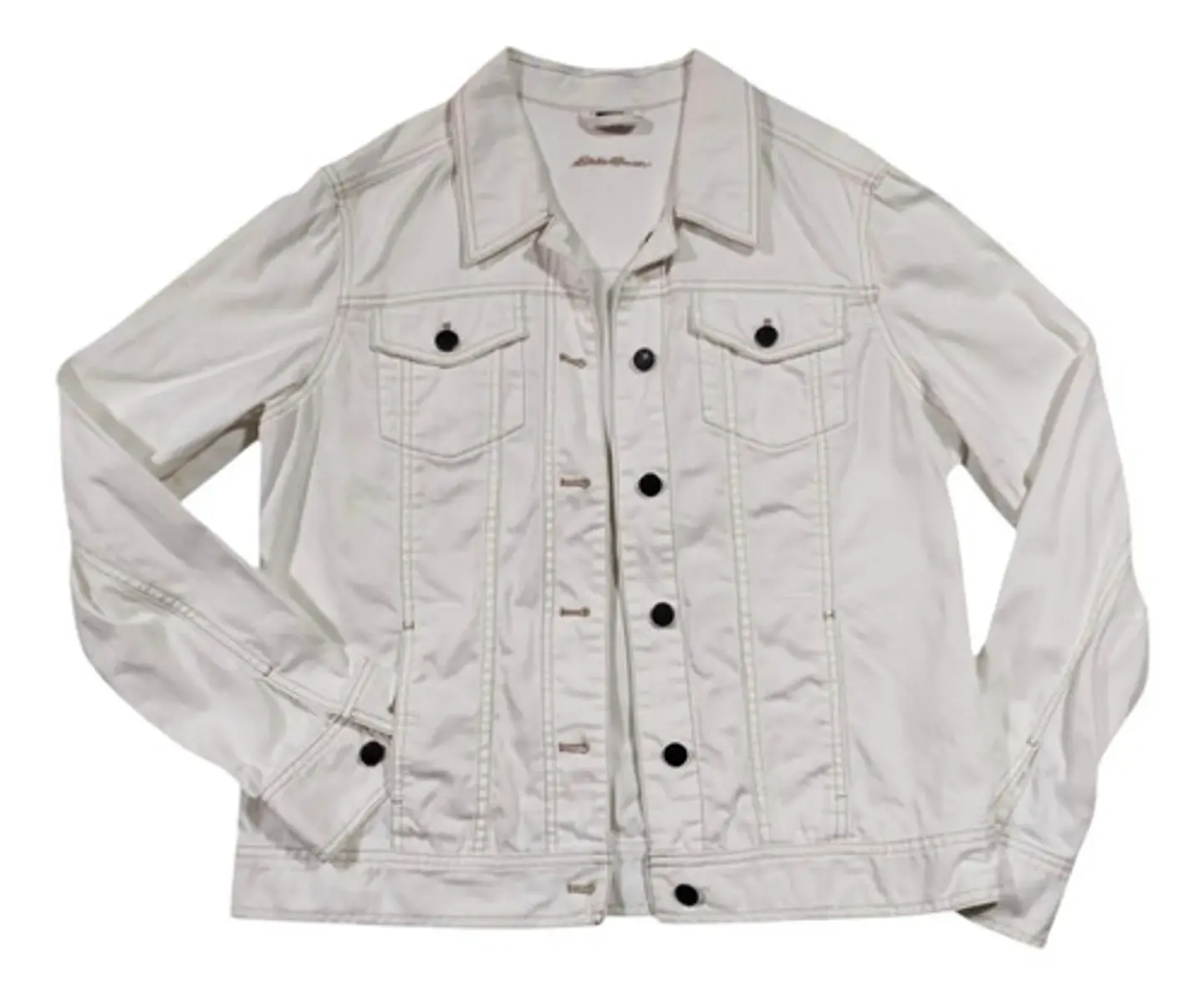 Chaqueta de Mezclilla Blanca Eddie Bauer - Talla M 7
