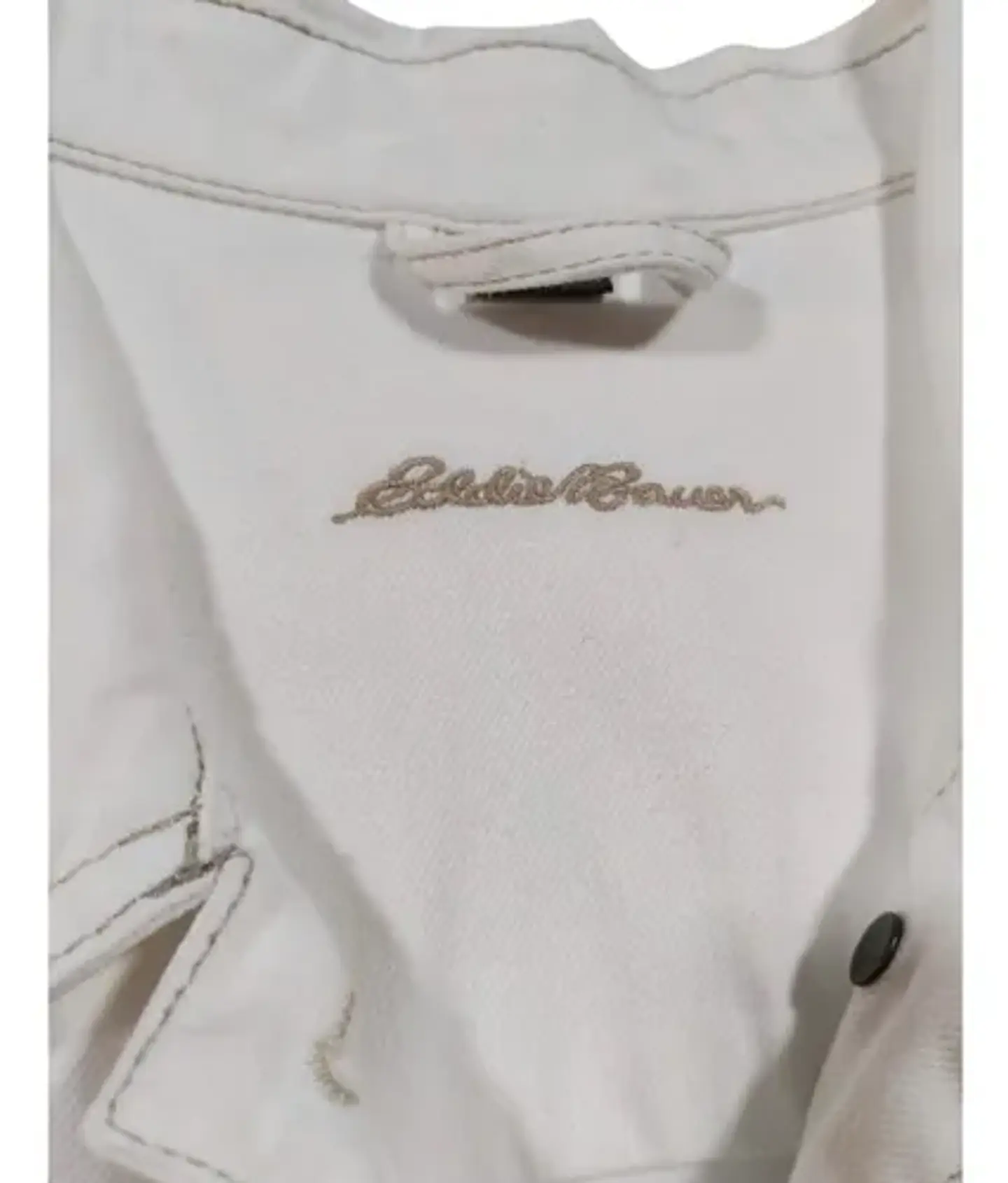 Chaqueta de Mezclilla Blanca Eddie Bauer - Talla M 8