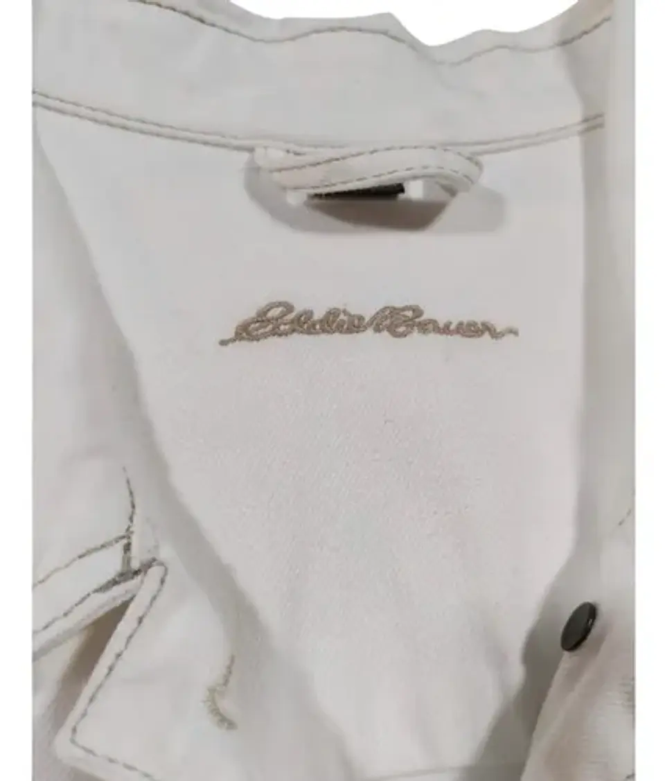 Chaqueta de Mezclilla Blanca Eddie Bauer - Talla M 8