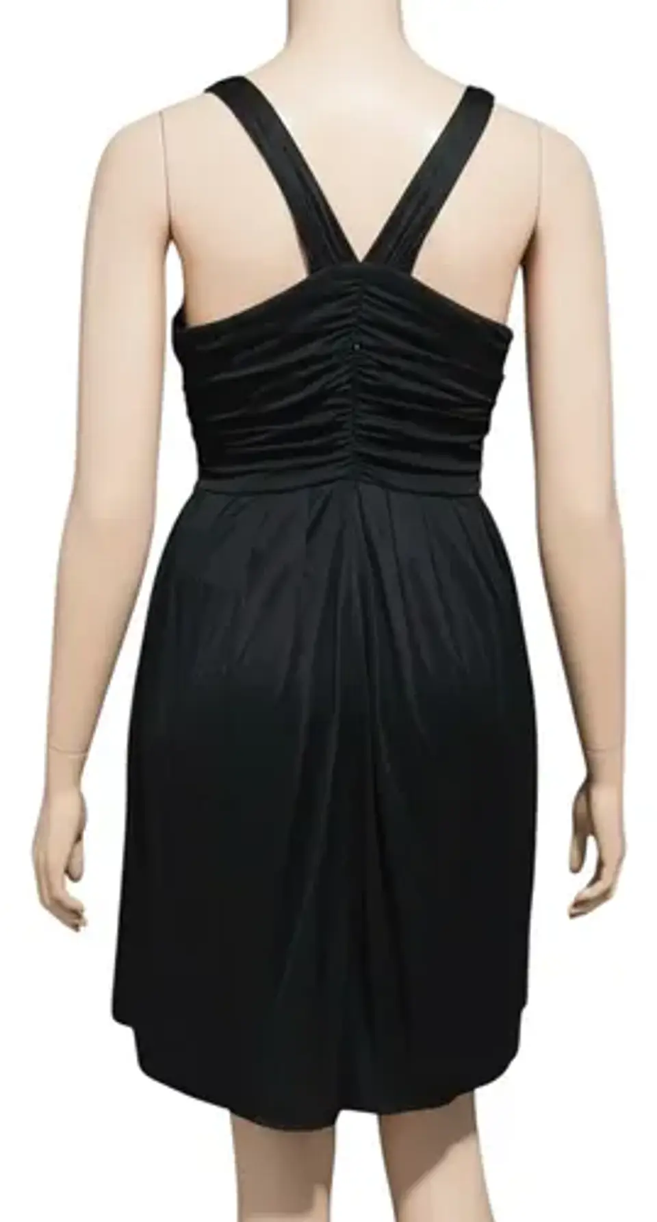 Vestido Negro Formal Fiesta Corto Sin Mangas Mango Talla L 5
