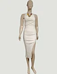 Vestido Zara Midi  Con Tajo Lateral Y Detalle De Cadena - Miniatura 2