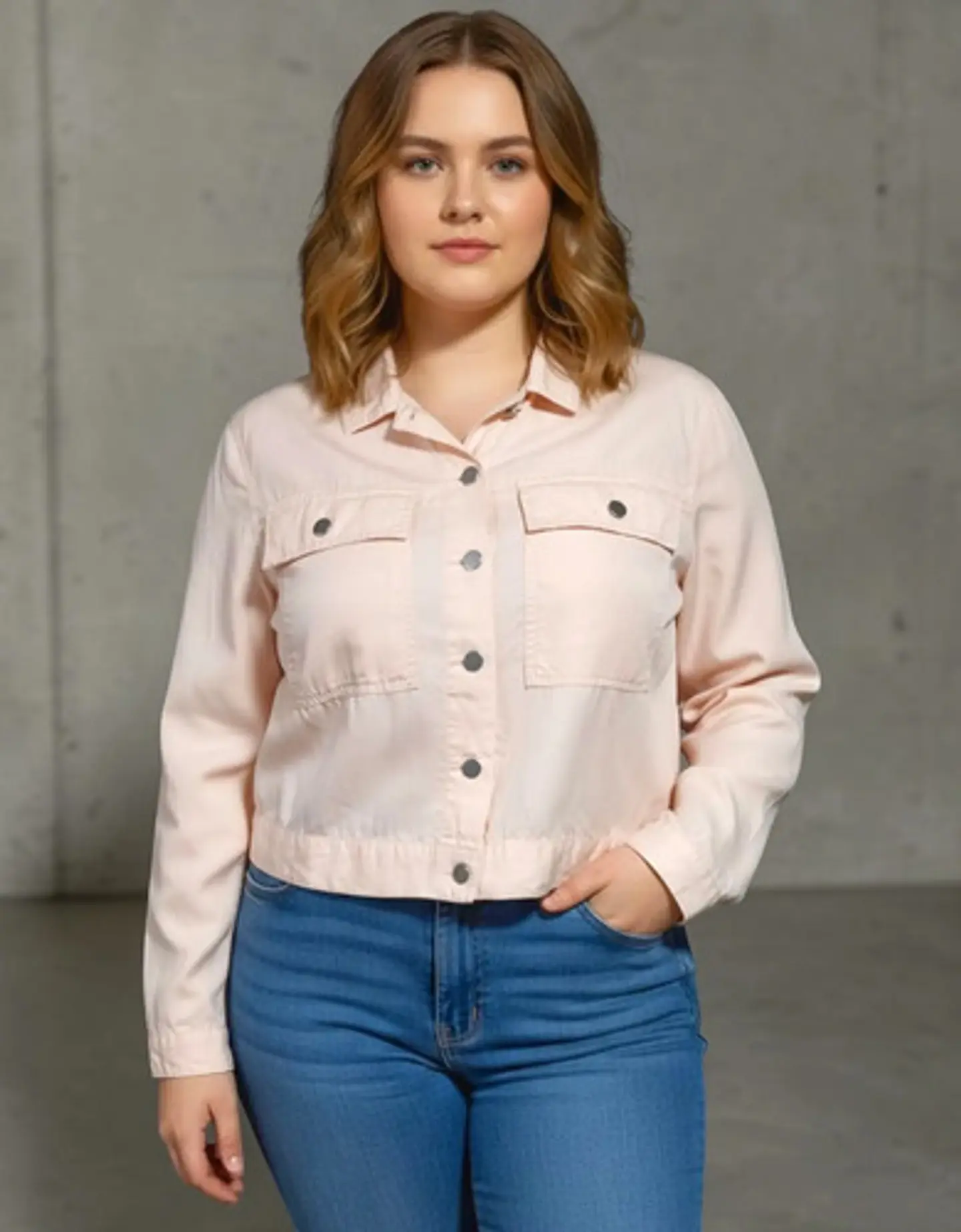 Chaqueta Corta Gap Liviana Color Damasco Talla Grande 2xl 1