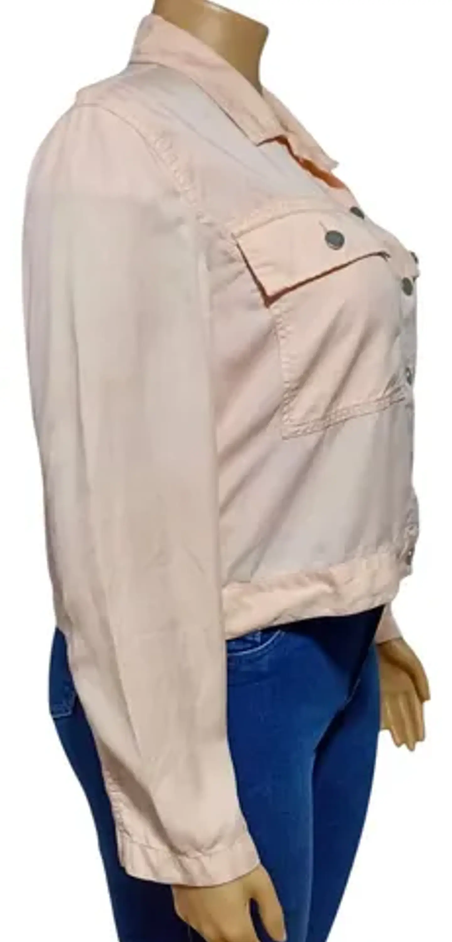 Chaqueta Corta Gap Liviana Color Damasco Talla Grande 2xl 4