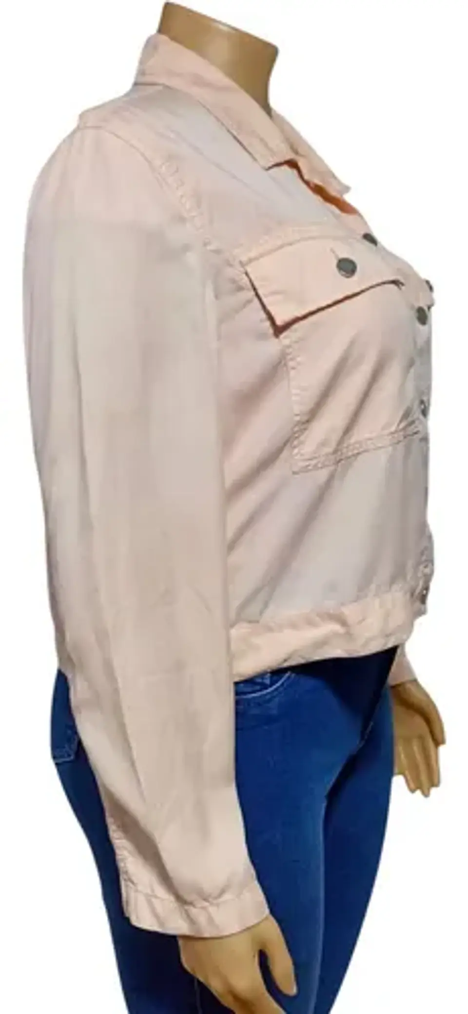 Chaqueta Corta Gap Liviana Color Damasco Talla Grande 2xl 4