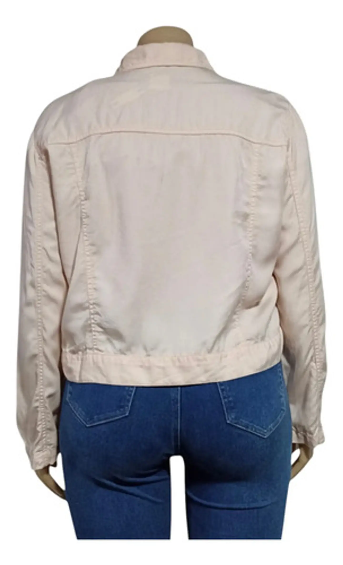 Chaqueta Corta Gap Liviana Color Damasco Talla Grande 2xl 5