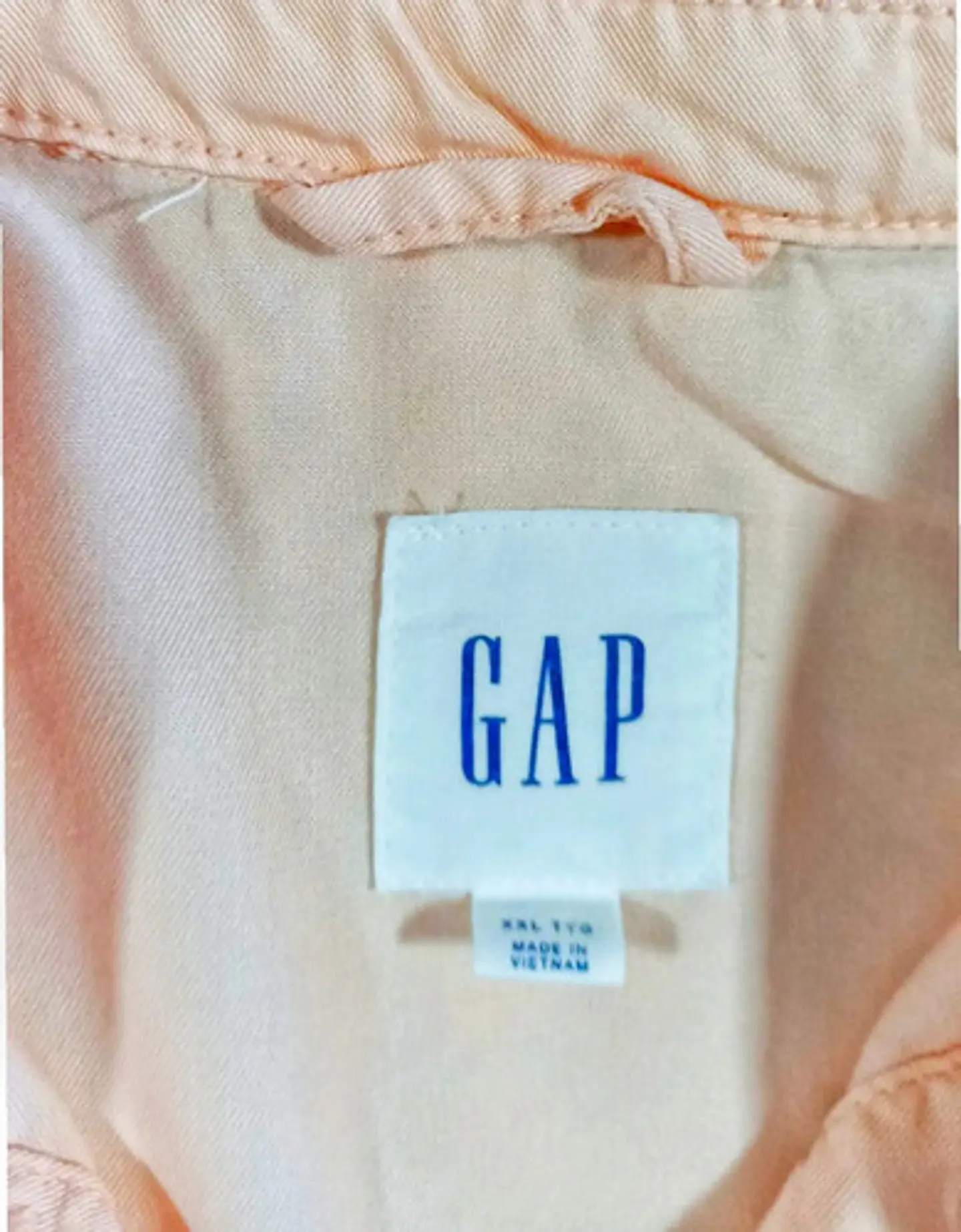 Chaqueta Corta Gap Liviana Color Damasco Talla Grande 2xl 7