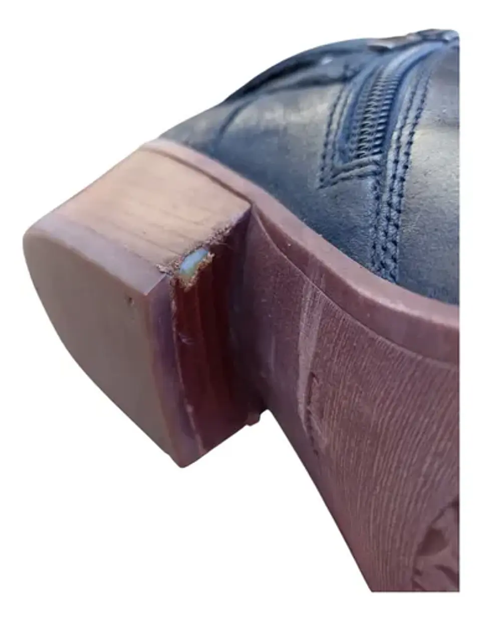Botín Negro Clarks De Cuero Genuino Con Taco - Talla 38  9