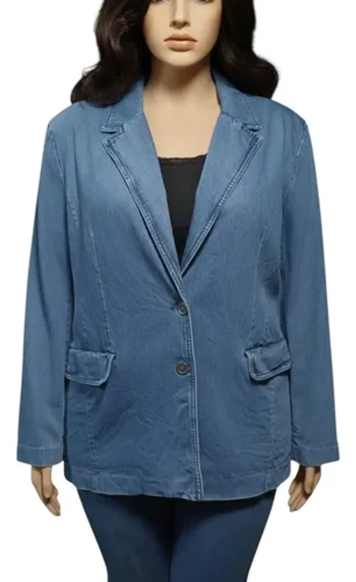 Blazer de Mezclilla Para Mujer Tallas Grandes 3XL 2