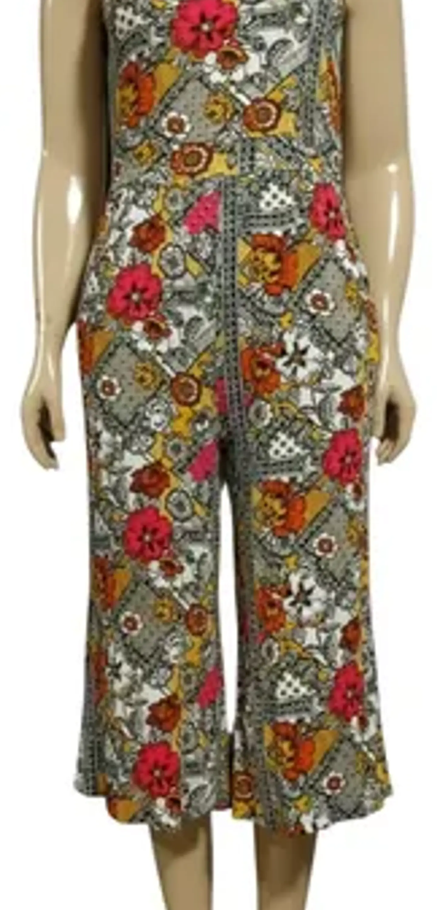 Enterito Pescador Floral Estampado De Viscosa Talla M - L 2