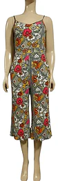 Enterito Pescador Floral Estampado De Viscosa Talla M - L - Miniatura 2