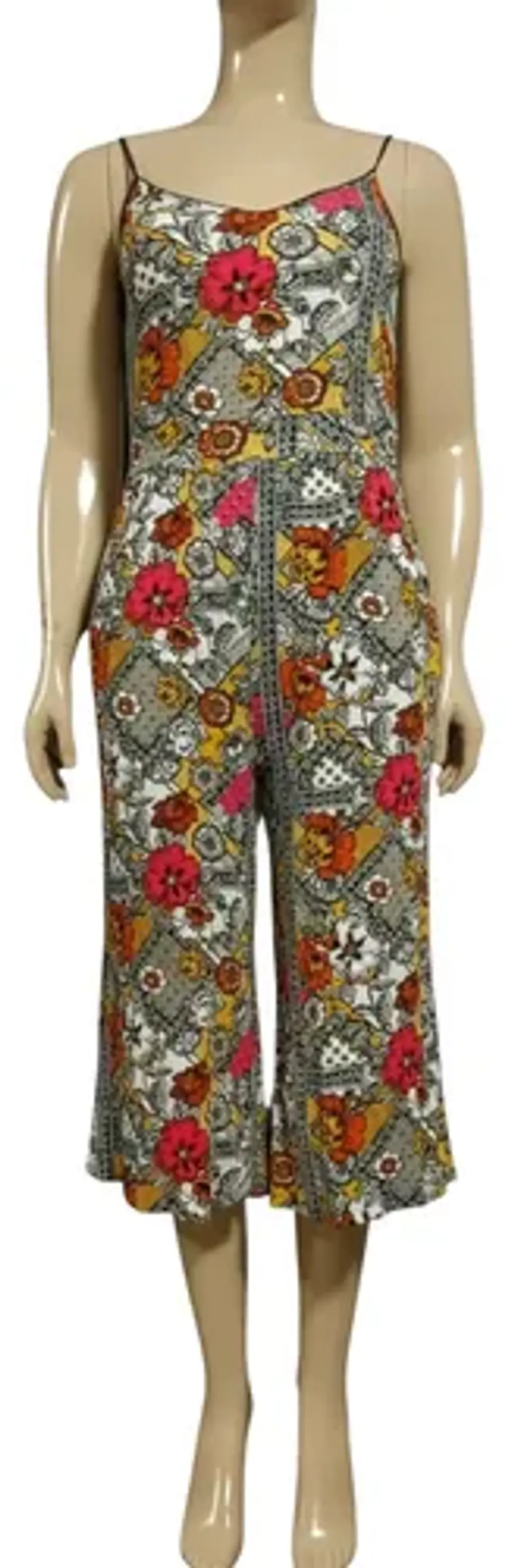 Enterito Pescador Floral Estampado De Viscosa Talla M - L 2