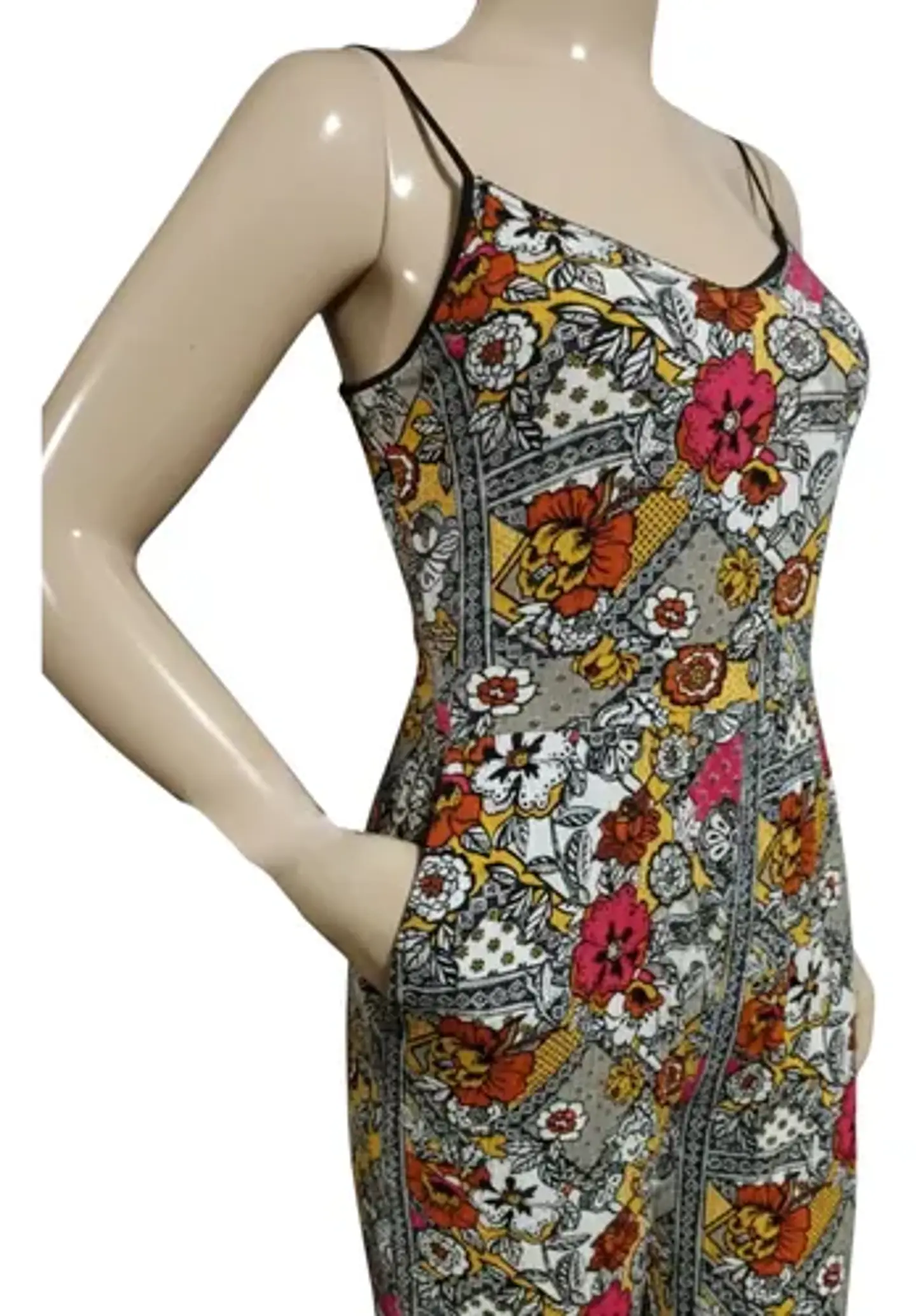 Enterito Pescador Floral Estampado De Viscosa Talla M - L 3