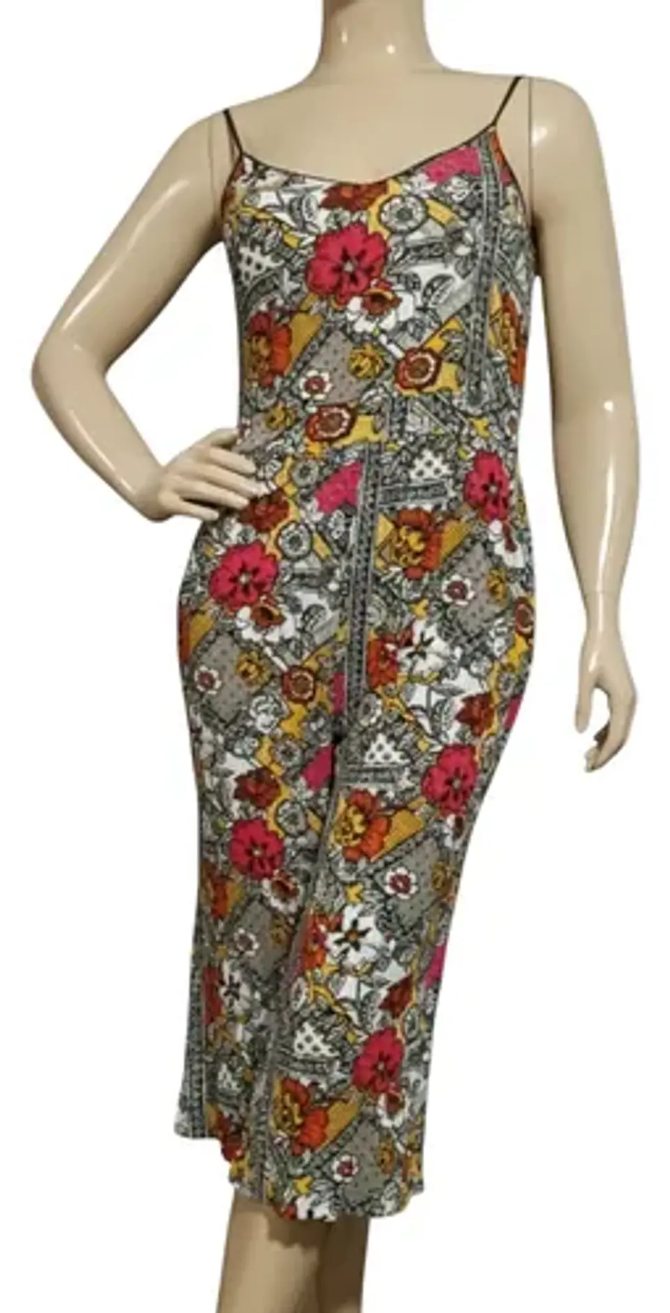 Enterito Pescador Floral Estampado De Viscosa Talla M - L 4