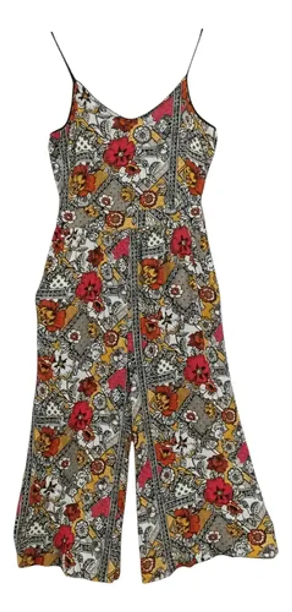 Enterito Pescador Floral Estampado De Viscosa Talla M - L 7
