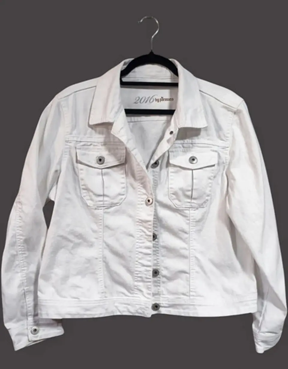 Chaqueta De Mezclilla Blanca Mujer Parasuco 2016 - Talla Xl 6