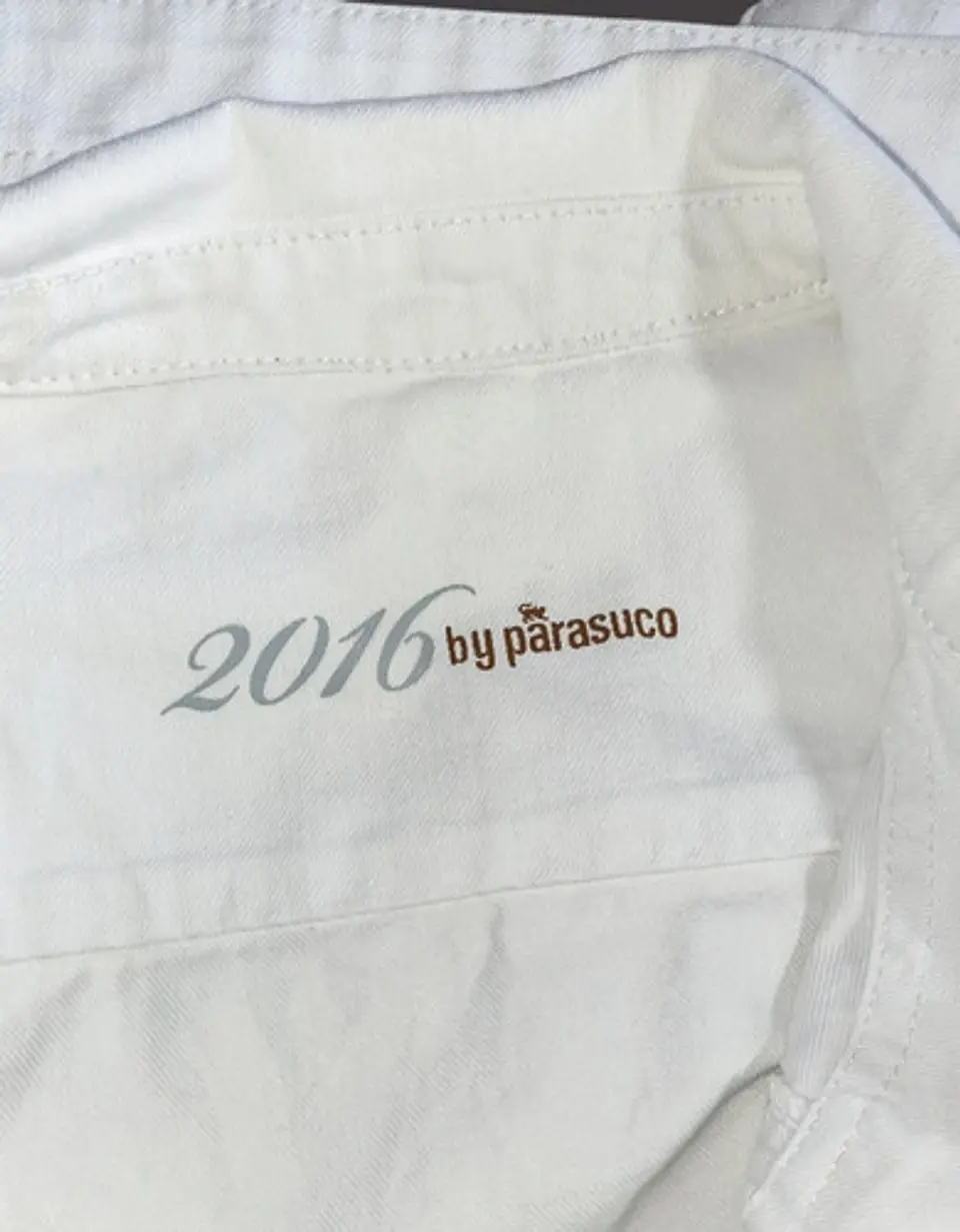 Chaqueta De Mezclilla Blanca Mujer Parasuco 2016 - Talla Xl 7