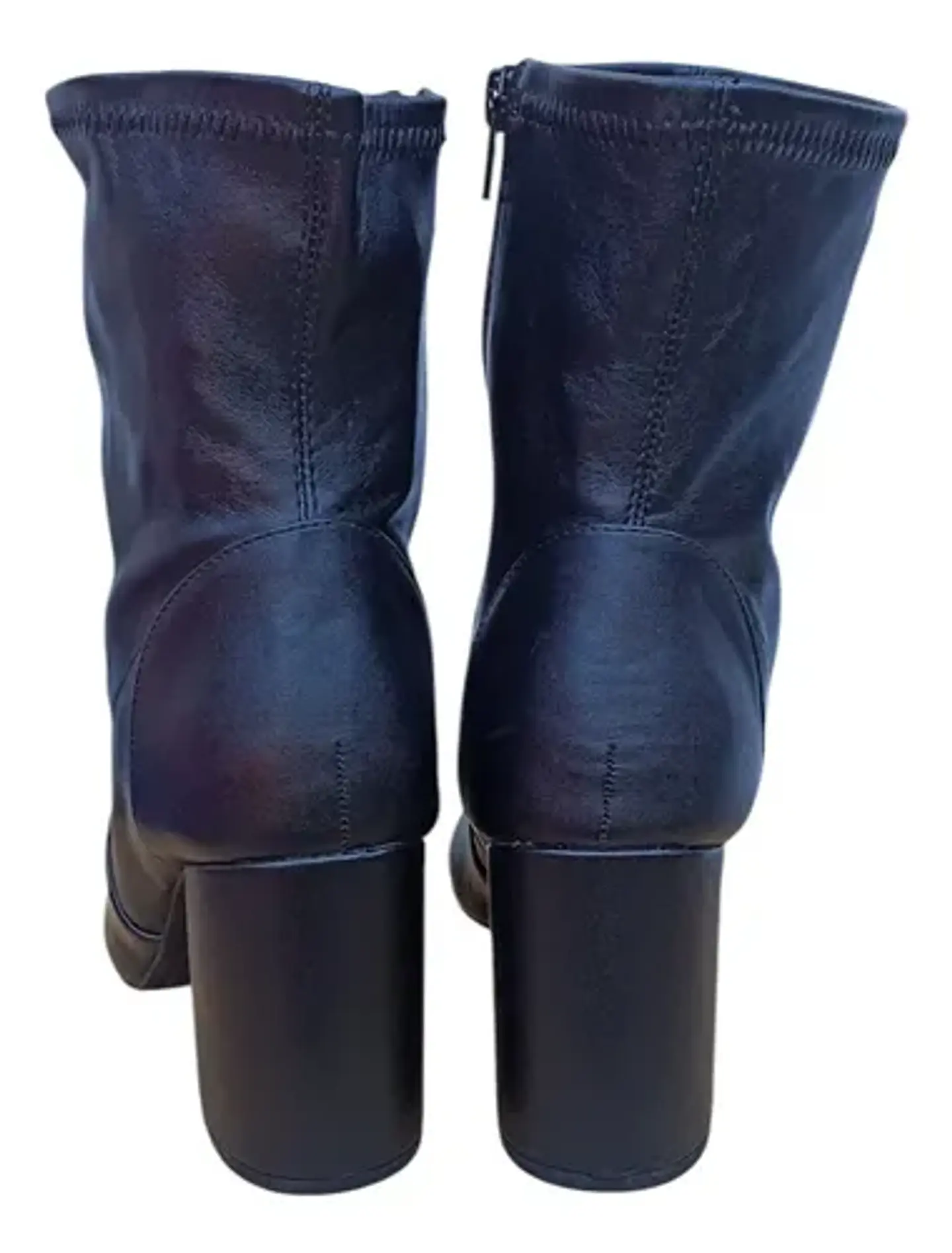 Botín Stretch De Taco Grueso Y Punta Cuadrada - Talla 41 7