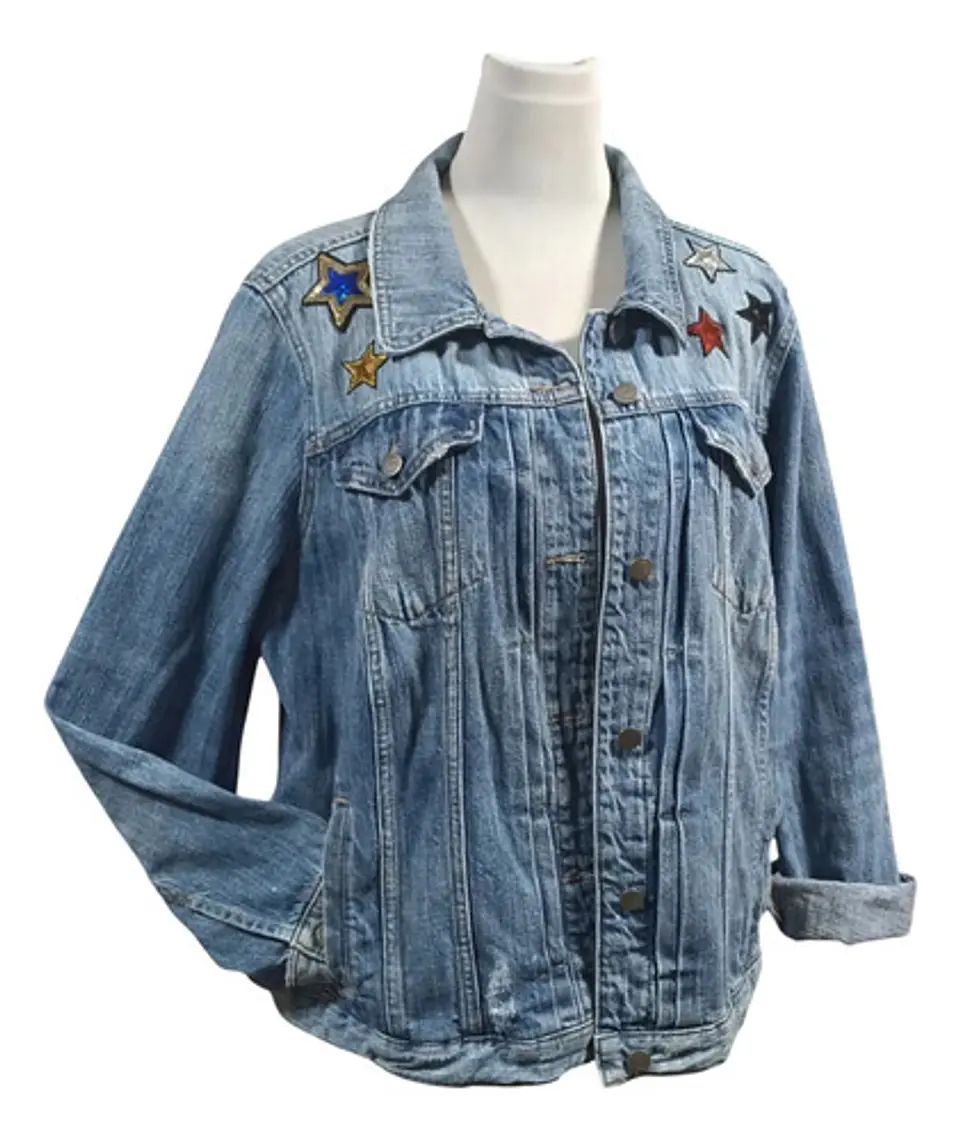 Chaqueta De Mezclilla Loft Con Aplicaciones De Lentejuelas 4