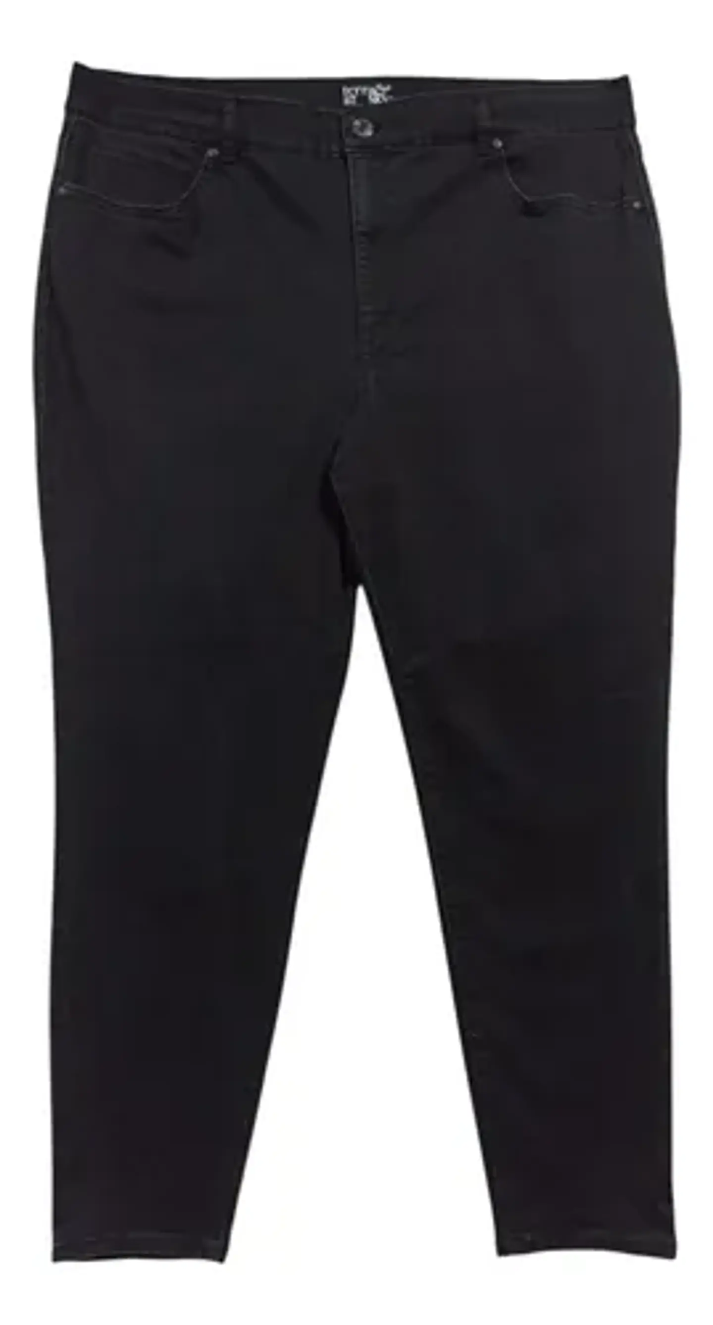 Jeans Negro Pitillo Tiro Alto Importado Tallas Grandes 54/56 2