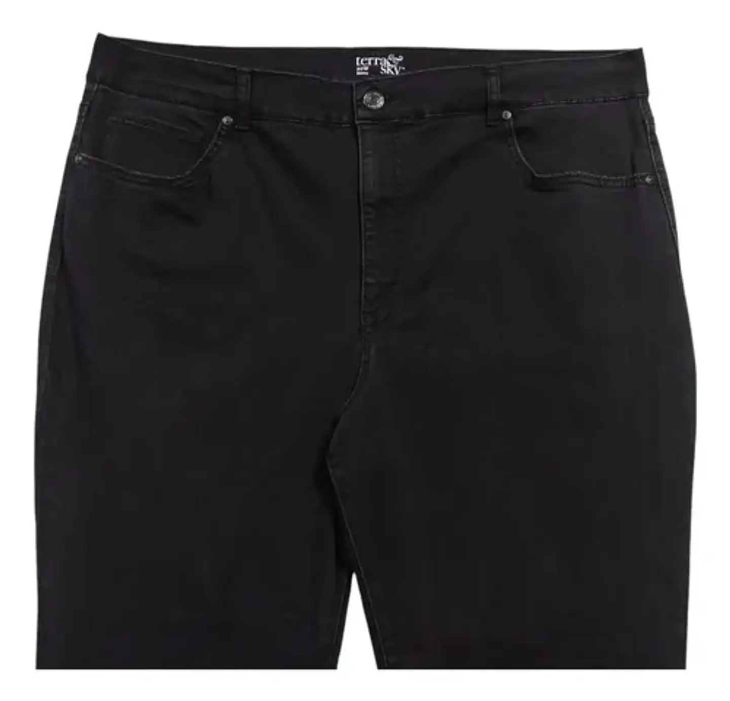 Jeans Negro Pitillo Tiro Alto Importado Tallas Grandes 54/56 3