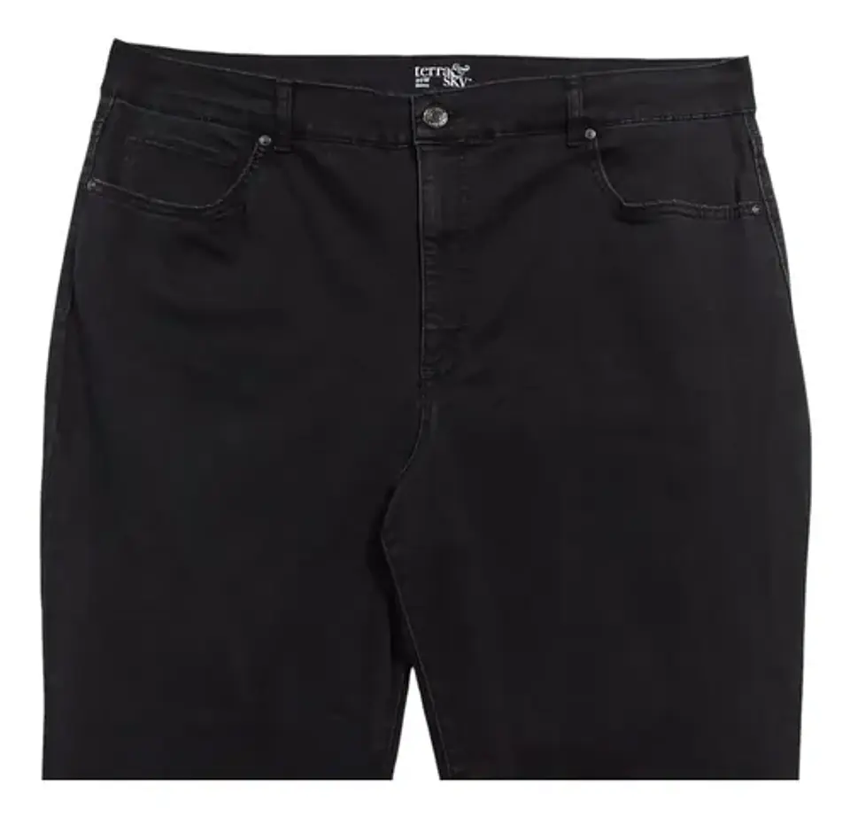 Jeans Negro Pitillo Tiro Alto Importado Tallas Grandes 54/56 3